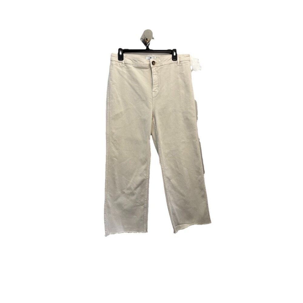 Vineyard Vines Mariner Jeans Raw Hem Wide Leg Ivory Size 31